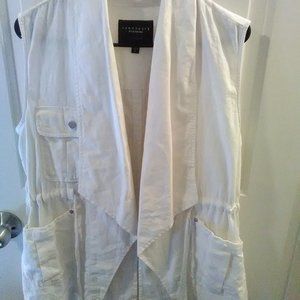 Sanctuary White Linen Vest